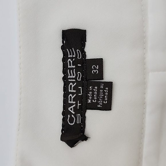 Carriere Studio Cream Lined Pencil Skirt Back Lined Slit Side Zipper Size 32 - Picture 4 of 11